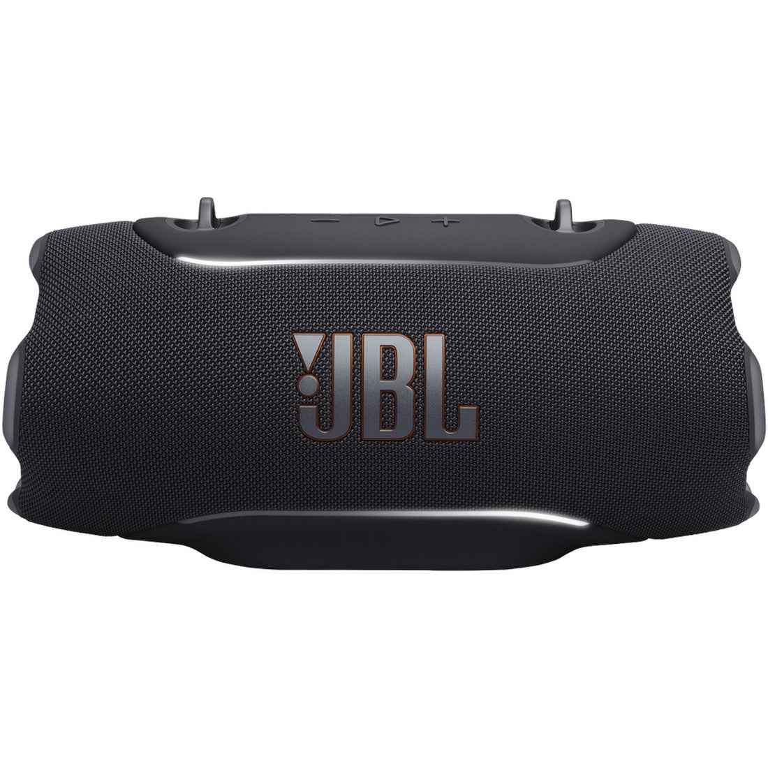 JBL Xtreme 5 - Black - Portable waterproof speaker with massive legendary JBL sound, ambient edge lighting, and a convenient shoulder strap - Front