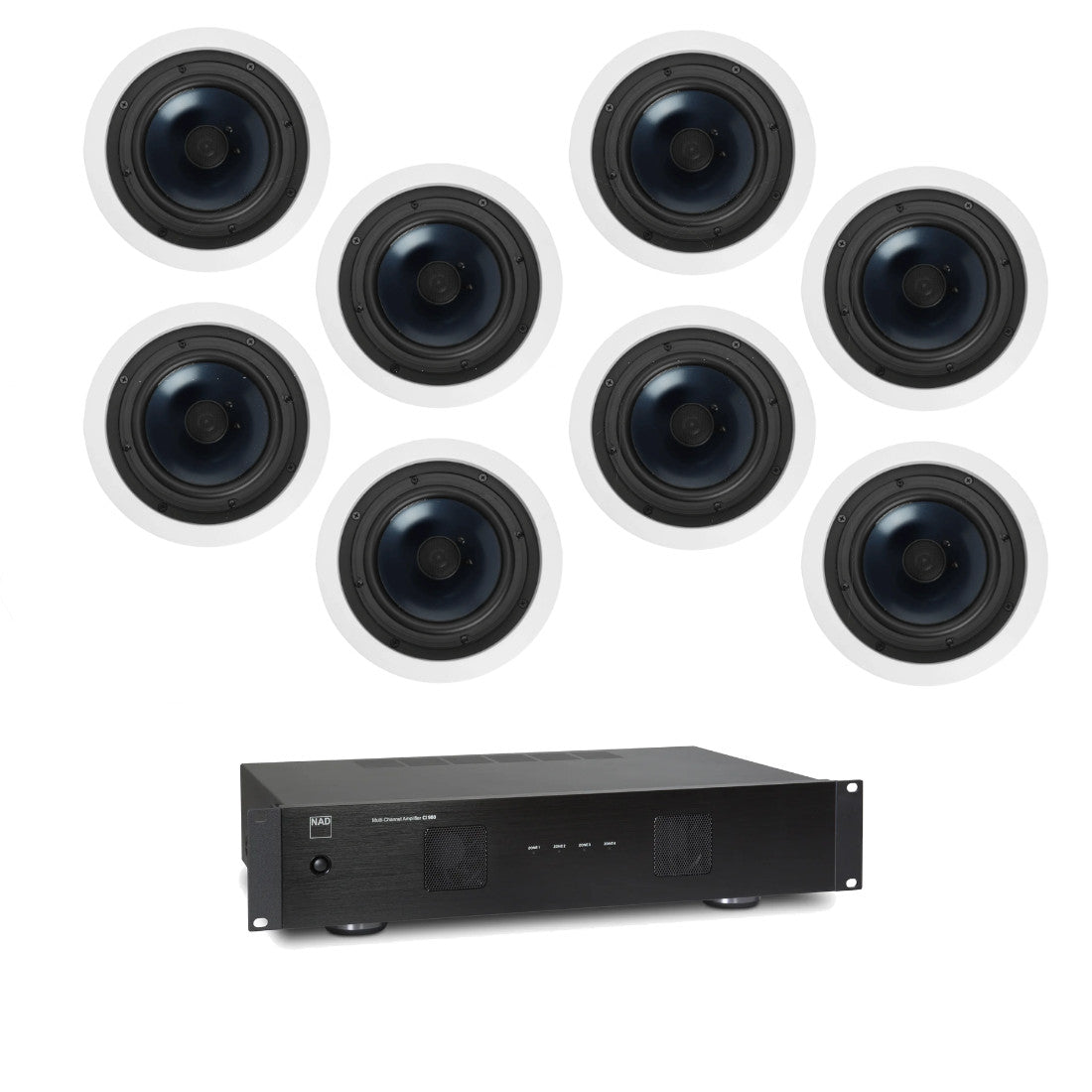NAD CI 980 and Polk RC60i Four Zone Multi-Room In-Ceiling Audio Bundle