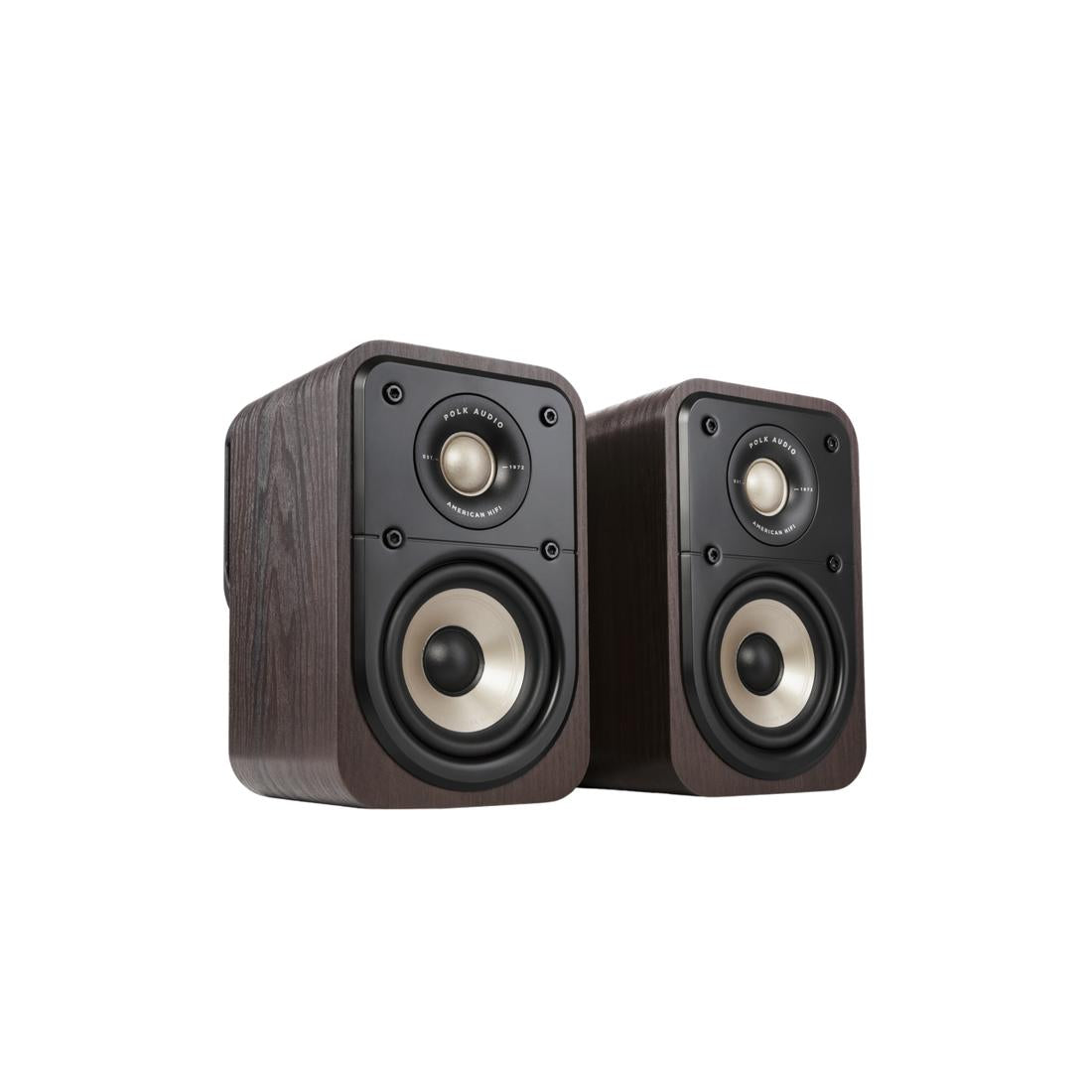 Pair of Signature Elite ES10 speakers with brown finish