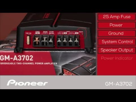 Pioneer GM-A3702 2-Channel Bridgeable Power Car Amplifier