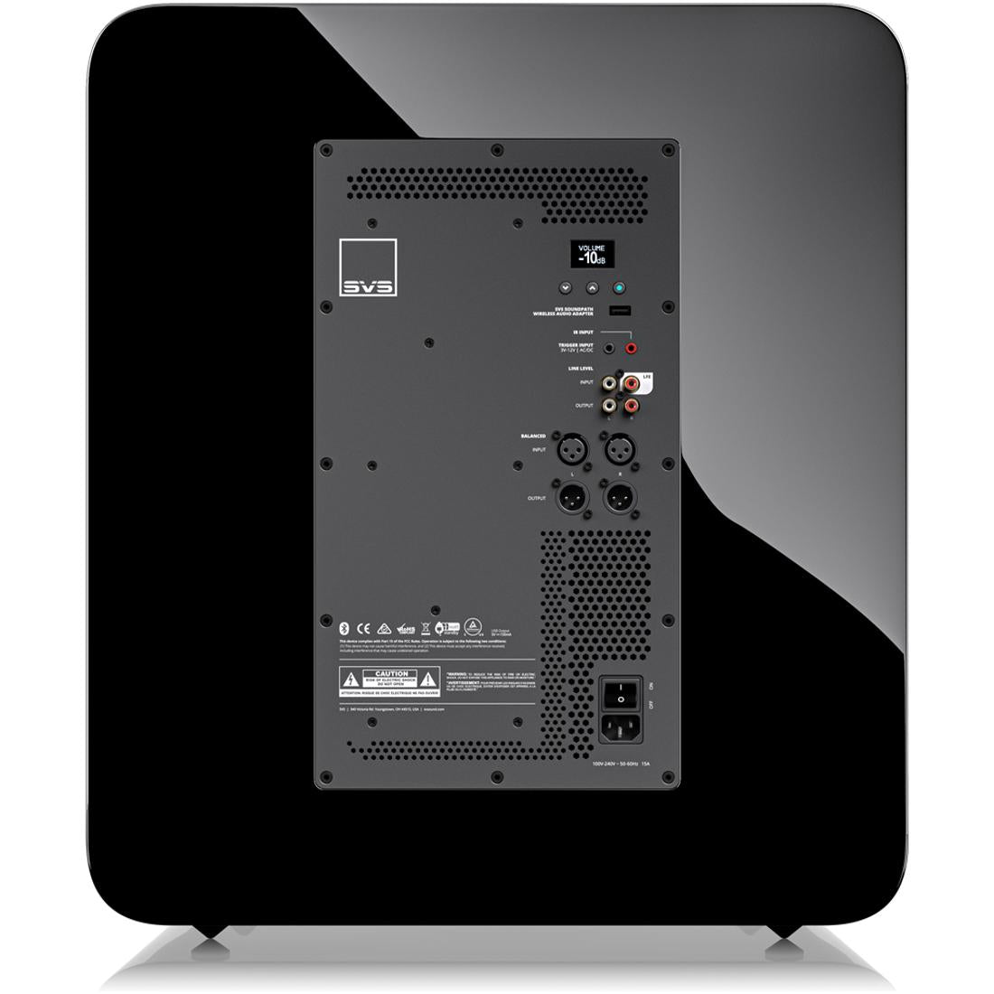 SVS PB-5000 rear panel control interface