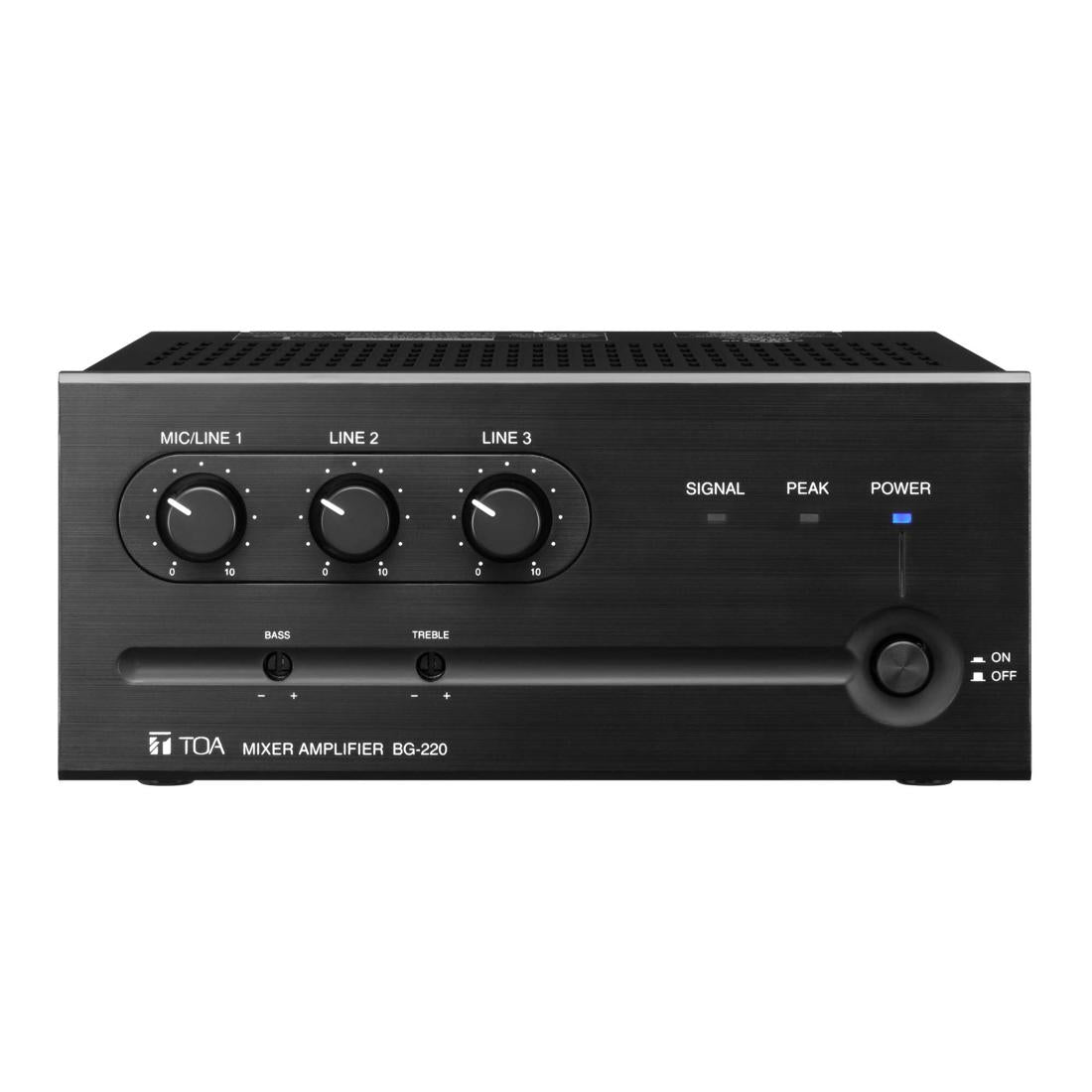 TOA BG Series mixer amplifier with recessed control knobs