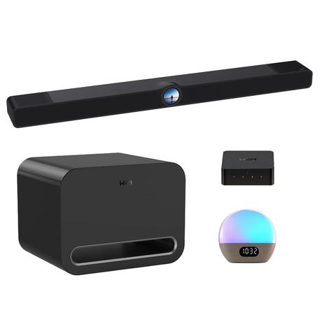 WiiM BAR Soundbar High Gloss BLack | WiiM Sub Pro 8" Wireless Subwoofer | WiiM Pro Plus | WiiM Wake-Up Light - Bundle