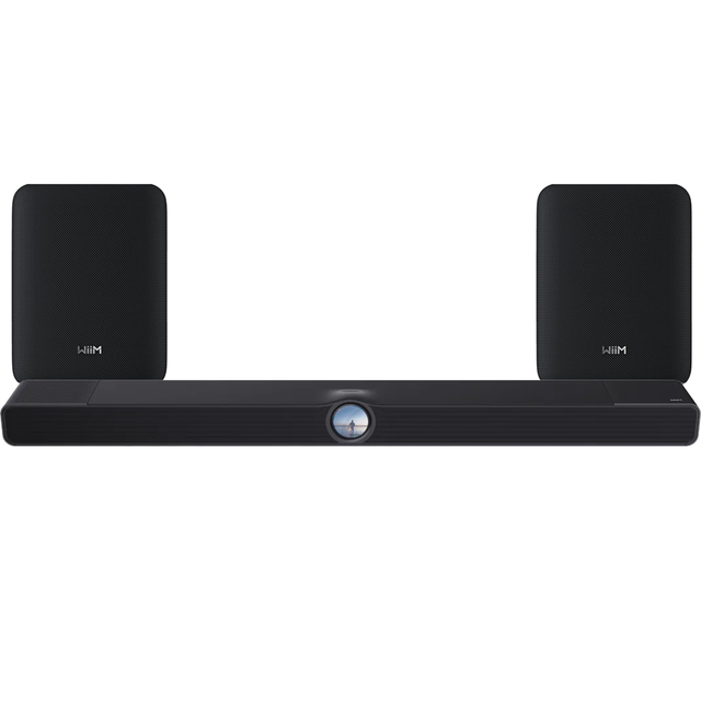WiiM BAR 3.0.2 Dolby Atmos and DTS:X Soundbar High Gloss Black - Each | WiiM Sound Lite Smart Speaker with AI RoomFit - Pair