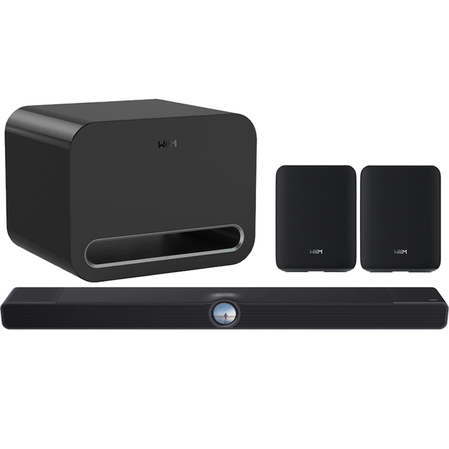 WiiM BAR 3.0.2 Dolby Atmos and DTS:X Soundbar High Gloss Black - Each | WiiM Sound Lite Smart Speaker with AI RoomFit - Pair (Copy)