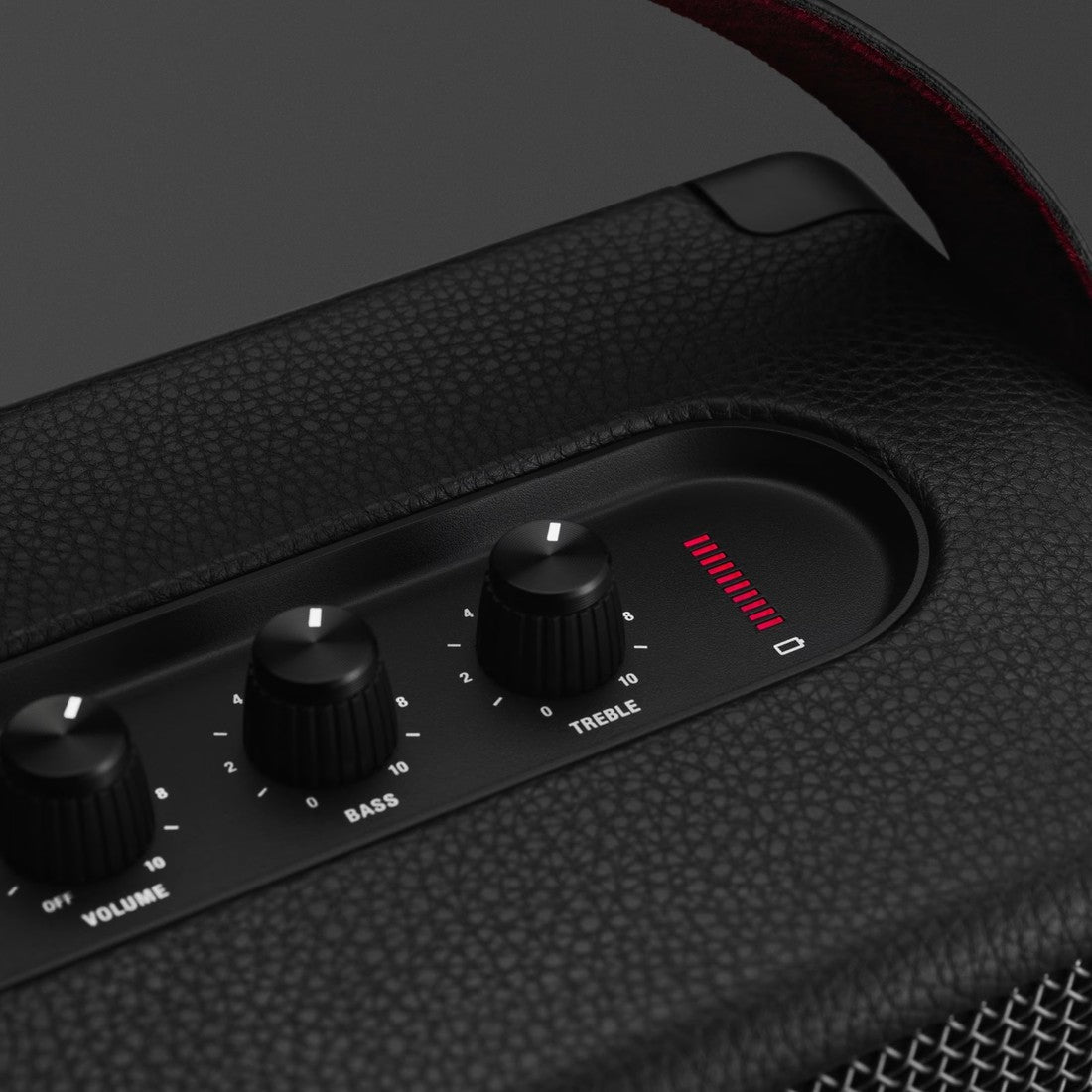 A close up of a black Marshall KILBURN II BLACK speaker.