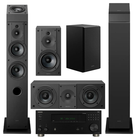 Onkyo TX-RZ30 9.2 Receiver | Sony 7.0 Speaker Bundle – SS-CS3M2 (2) | SS-CS5M2 | SS-CS8M2 | SS-CSEM2- Bundle