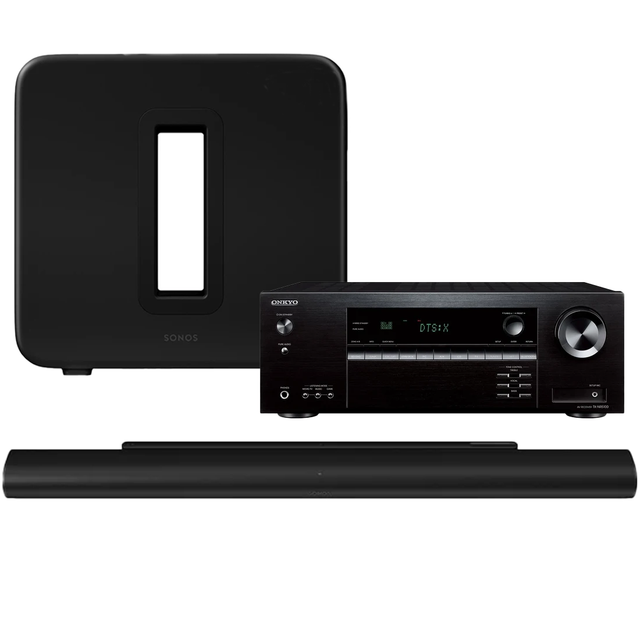 Onkyo TX-NR5100 7.2 Receiver | Sonos Arc Ultra Soundbar | Sub Gen 4 - Bundle