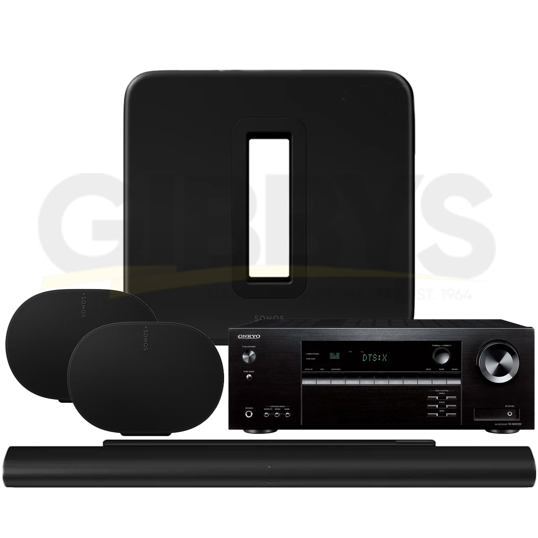 Onkyo TX-NR5100 |Sonos Set with Arc Ultra - Arc Ultra | Sub Gen 4 | Era 300 (2) - Bundle