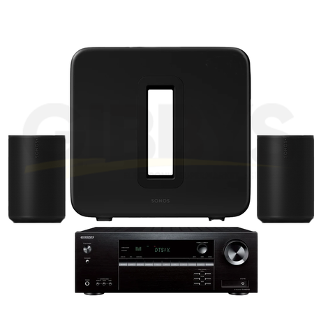 Onkyo TX-NR5100 7.2 Receiver | Sonos Premium Set - Sub Gen 4 | Era 100 (2) - Bundle
