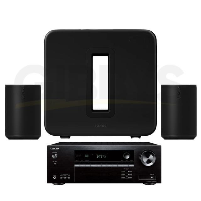 Onkyo TX-NR5100 7.2 Receiver | Sonos Premium Set - Sub Gen 4 | Era 100 (2) - Bundle