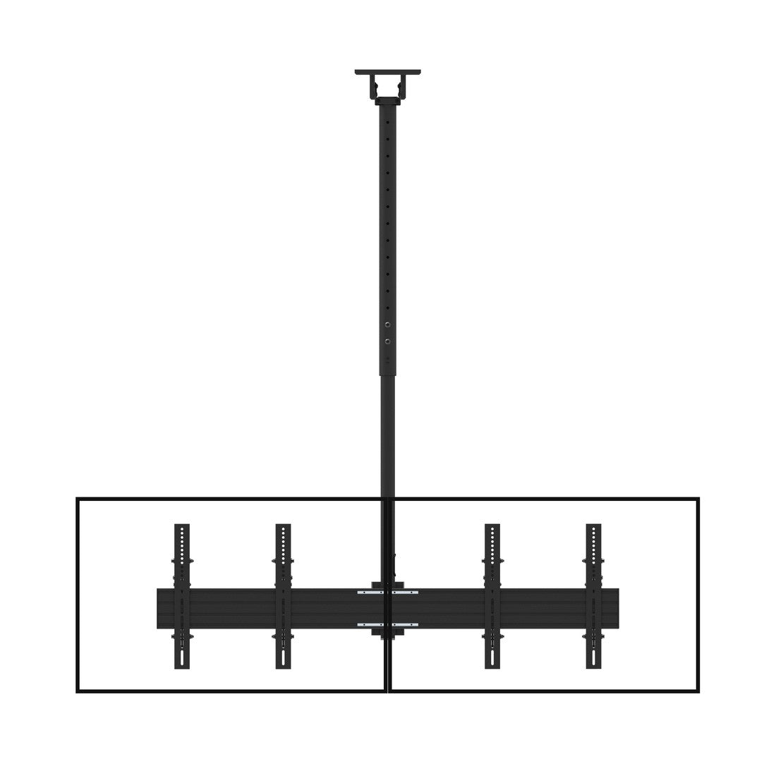 Kanto CM600B4B Back-to-Back Quad Screen Ceiling Mount with 360-Degree Rotation