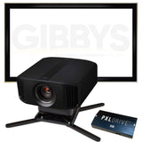 JVC DLA-NP5B Home Theatre Projector | Strong SM-PROJ-XL-BLK Projector Mount | LX-120G169 120” 16:9 Fixed Screen | Pixelgen PXLDRIVE HDMI Cable