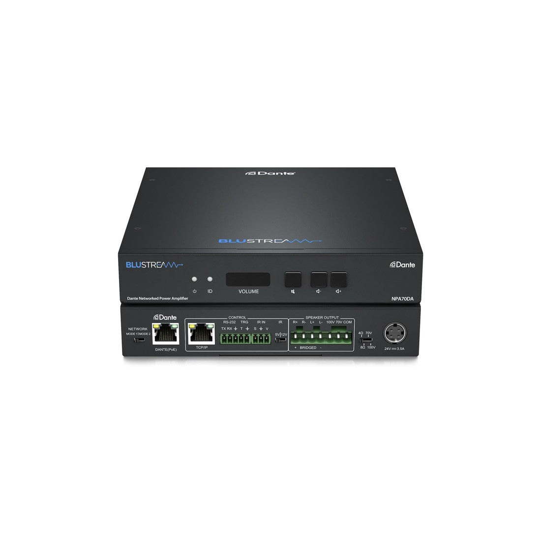 Blustream NPA70DA Networked Power Amplifier with Dante