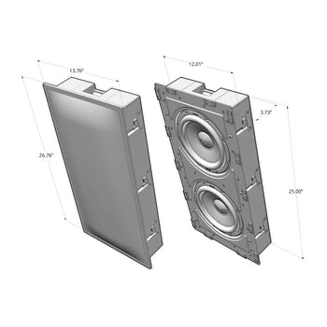 SVS 3000 In-Wall Subwoofer dimension diagram