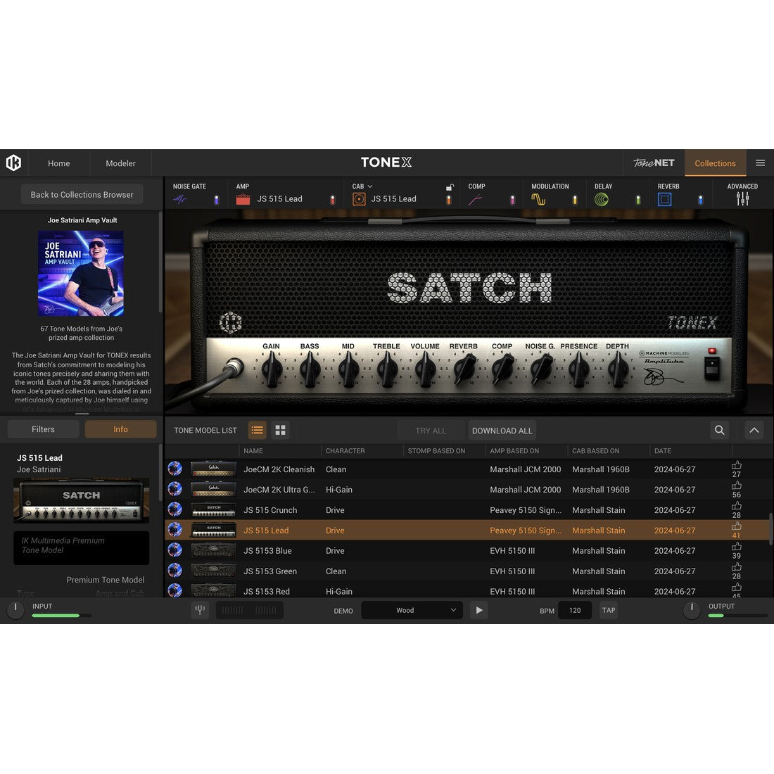 IK Multimedia TONEX Joe Satriani Amp Vault Signature Collection (11-44119)