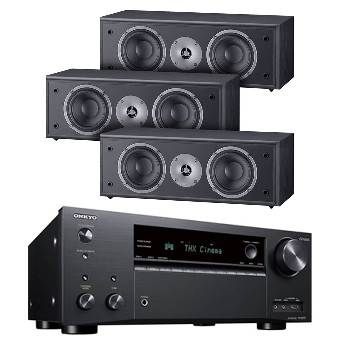 Onkyo TX-NR797 9.2-Channel Smart Home Theatre SMART A/V Receiver | Magnat MSC252B Monitor Supreme 2 Way Dual 4.25" Center Channel Speaker - Black - Bundle