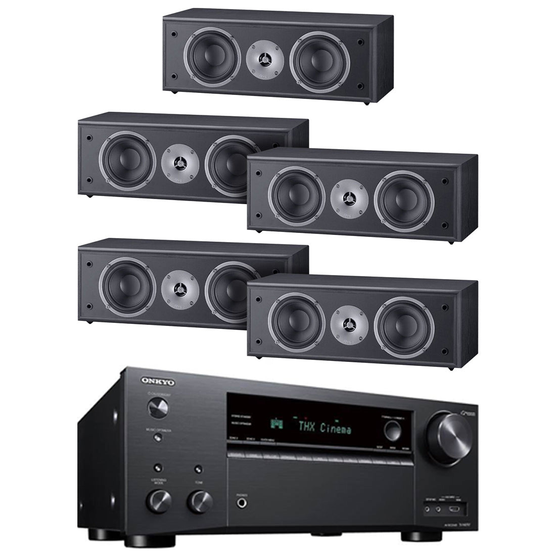 Onkyo TX-NR797 9.2-Channel Smart Home Theatre SMART A/V Receiver | Magnat MSC252B Monitor Supreme 2 Way Dual 4.25" Center Channel Speaker - Black - Bundle