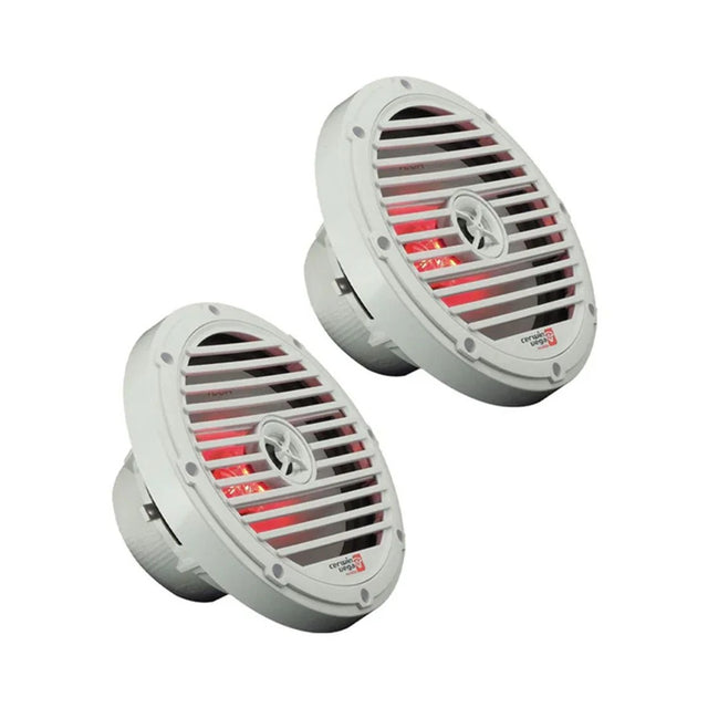 Cerwin Vega VM8 8" 2-Way Marine Coaxial Speakers with RGB Lighting - White - Pair