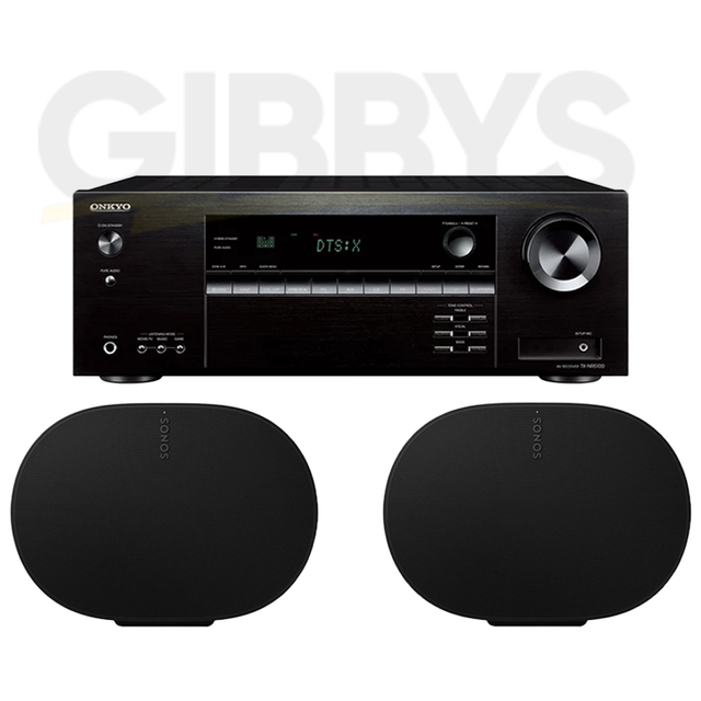 Onkyo TX-NR5100 7.2 Receiver |  Sonos Era 300 Wireless Bluetooth Smart Speaker (2) - Bundle