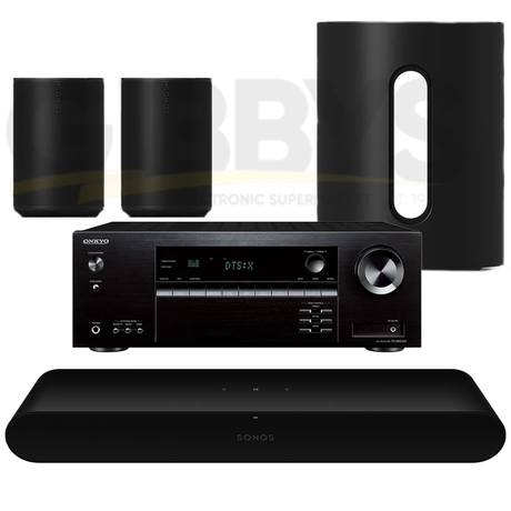 Onkyo TX-NR5100 &nbsp;Receiver| Sonos Immersive Set- Ray | Sub Mini | Era 100 (2)- Bundle