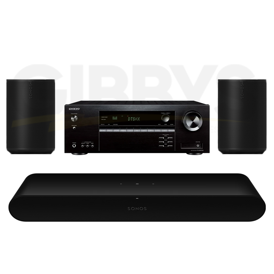 Onkyo TX-NR5100 Receiver| Sonos Surround Set with Ray - Ray | Era 100 (2) - Bundle