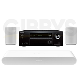 Onkyo TX-NR5100 Receiver| Sonos Surround Set with Ray - Ray | Era 100 (2) - Bundle