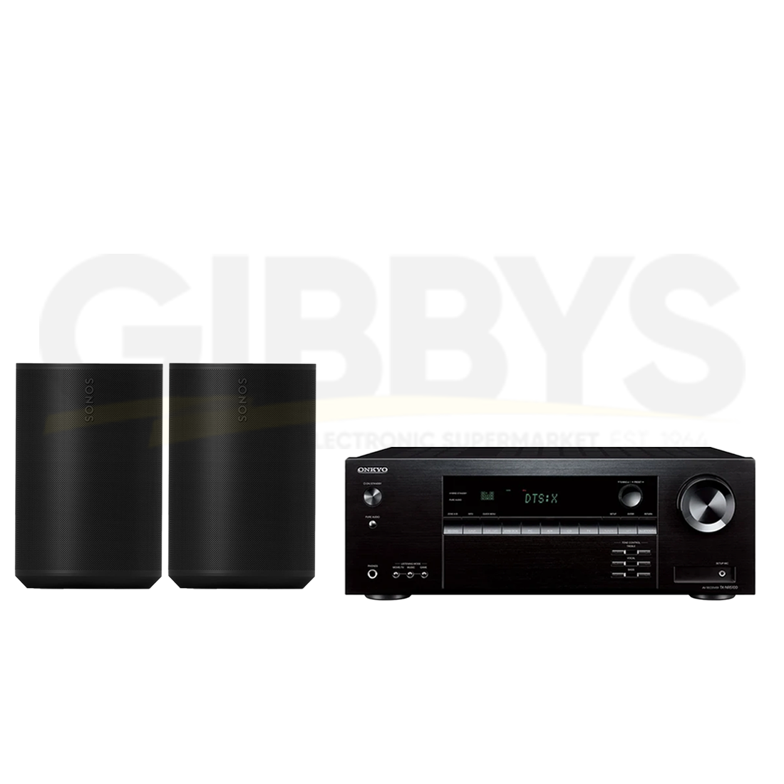Onkyo TX-NR5100 Receiver | Sonos 2-Room Set with Era 100 SL - Bundle