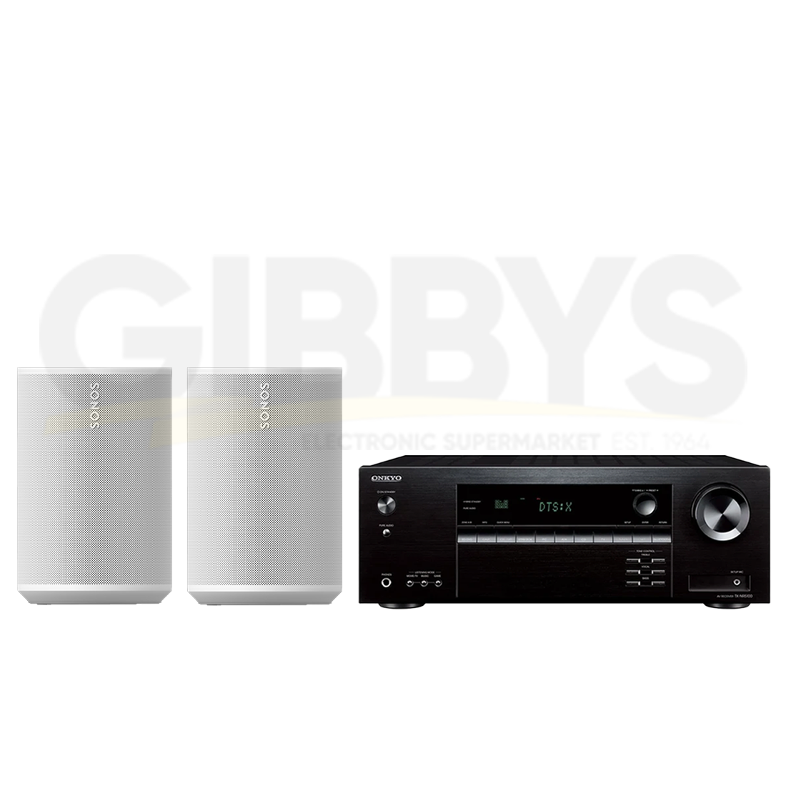 Onkyo TX-NR5100 Receiver | Sonos 2-Room Set with Era 100 SL - Bundle
