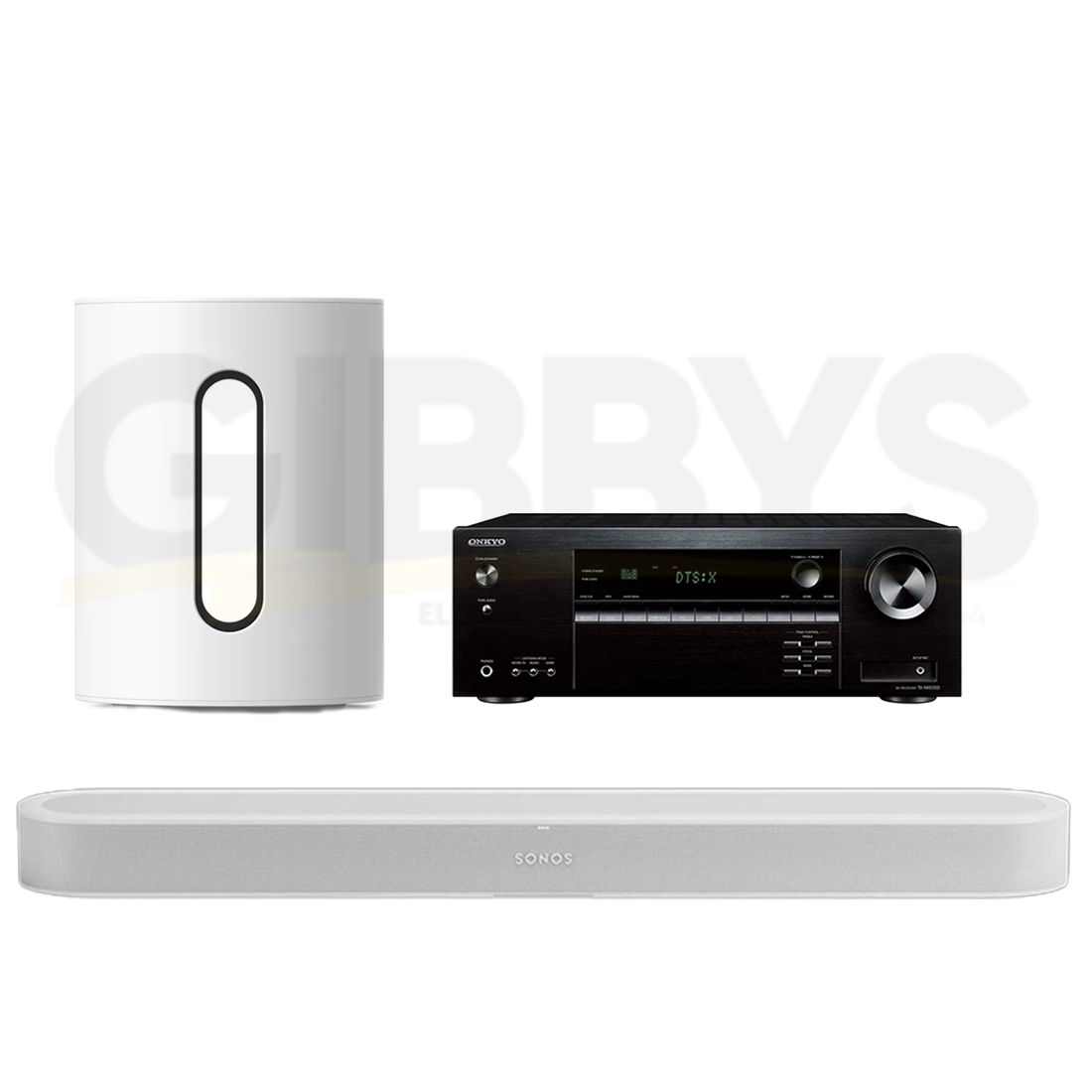 Onkyo TX-NR5100 Receiver |  Sonos Beam Ultra Soundbar | Sub Mini Wireless Subwoofer - Bundle