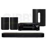 Onkyo TX-NR5100 Receiver | Sonos Beam Ultra Soundbar | Sub Mini Wireless Subwoofer | Era 100 (Pair) - Bundle