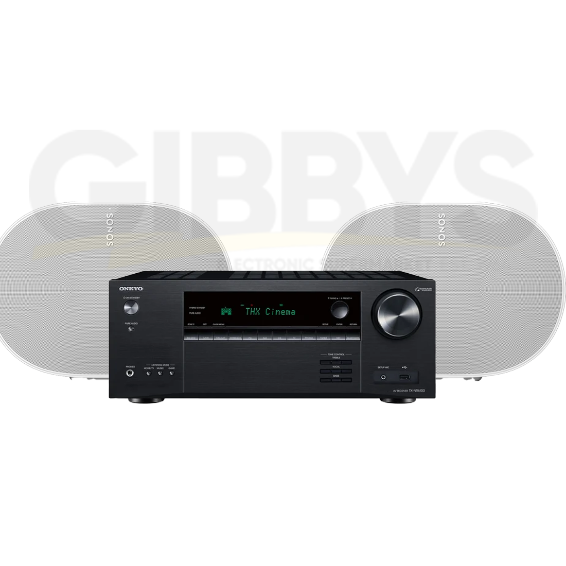 Onkyo TX-NR6100 7.2 Channel Receiver  | Sonos Era 300 Wireless Bluetooth Smart Speaker (2) - Bundle
