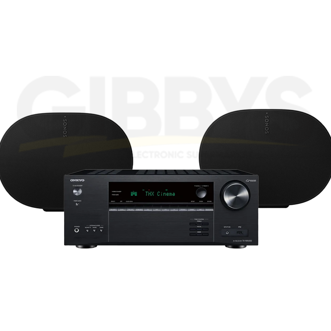Onkyo TX-NR6100 7.2 Channel Receiver  | Sonos Era 300 Wireless Bluetooth Smart Speaker (2) - Bundle