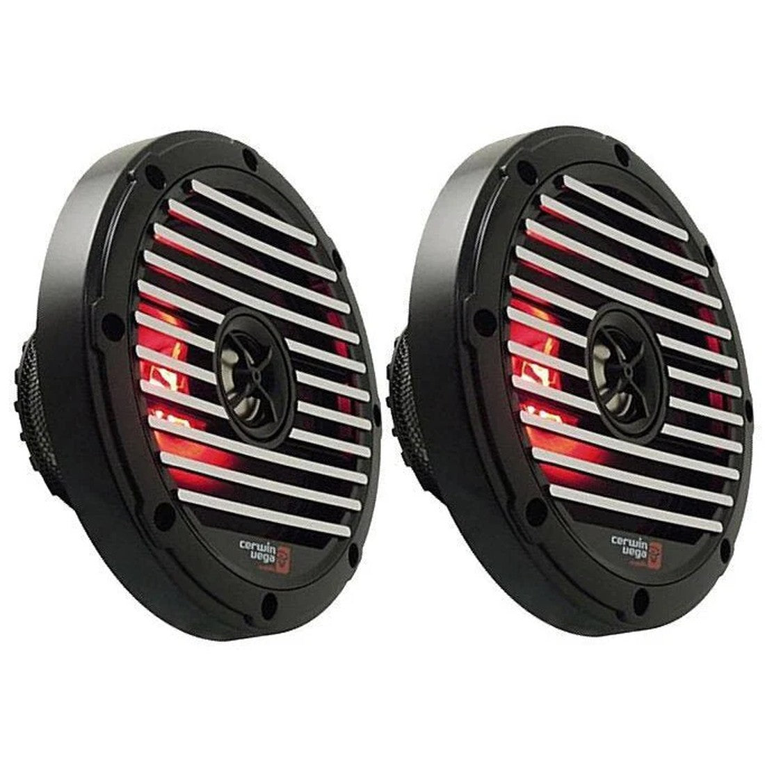 Cerwin Vega SM8 8" 2-Way Marine Coaxial Speakers with RGB LED Lighting - Black - Pair