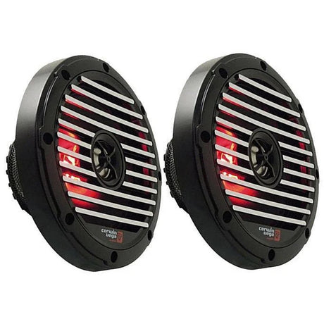 Cerwin Vega SM8 8" 2-Way Marine Coaxial Speakers with RGB LED Lighting - Black - Pair