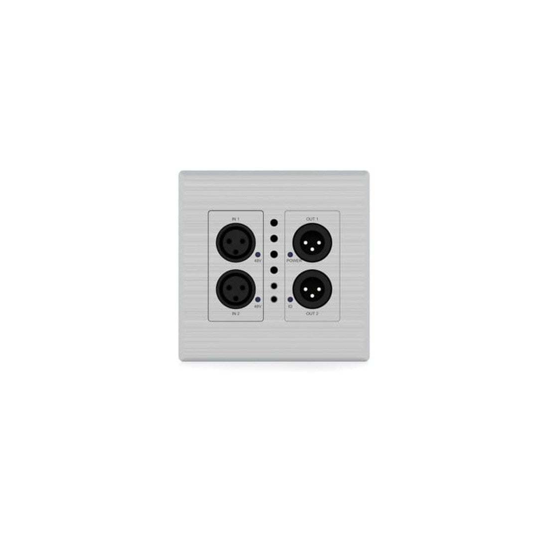 Blustream DA22XLR-WP-US Dante Audio Wall Plate with 2x2 XLR Conversion