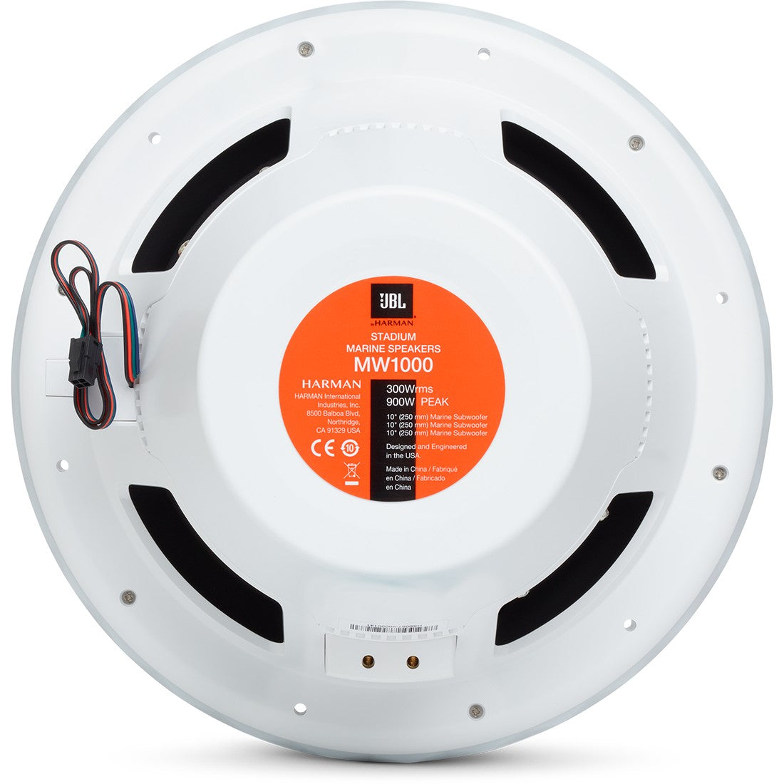 JBL Stadium Marine M1000 - White - Take JBL concert level sound to the high seas. - Back