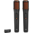 JBL EasySing Mics - Black - Two wireless AI-powered microphones with real-time vocal removal - Hero