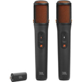 JBL EasySing Mics - Black - Two wireless AI-powered microphones with real-time vocal removal - Hero