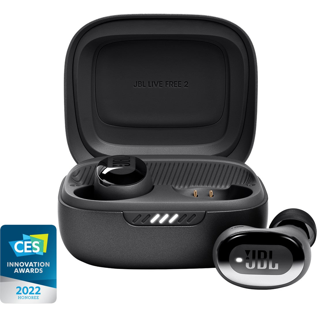 JBL Live Free 2 TWS - Black - True wireless Noise Cancelling earbuds - Hero