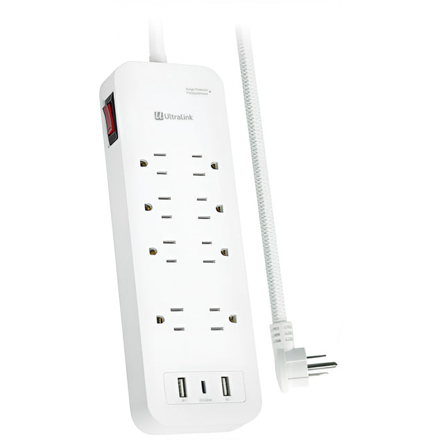 Ultralink ULPSP8 Surge Protector - 8 AC Outlet - 3 USB