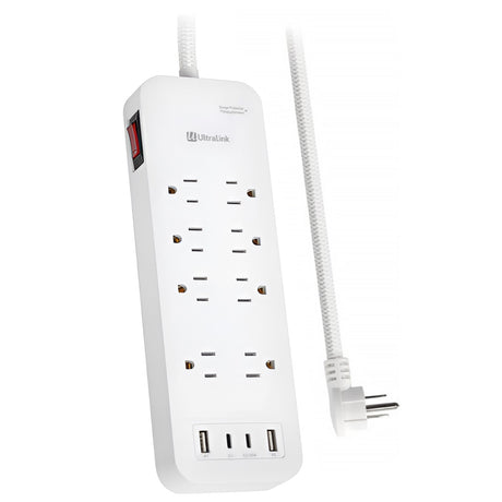 When it comes to protecting your electronic devices, you need a surge protector that can handle the job. The Ultralink ULPSP8P Surge Protector not only provides top-notch protection but also ensures that your devices are powered up efficiently. With a combination of surge protection, multiple outlets, and fast-charging USB ports, this surge protector is designed to meet the needs of modern households and offices. Let's dive into what makes the ULPSP8P stand out.  Ultimate Surge Protection with 2450 Joules A