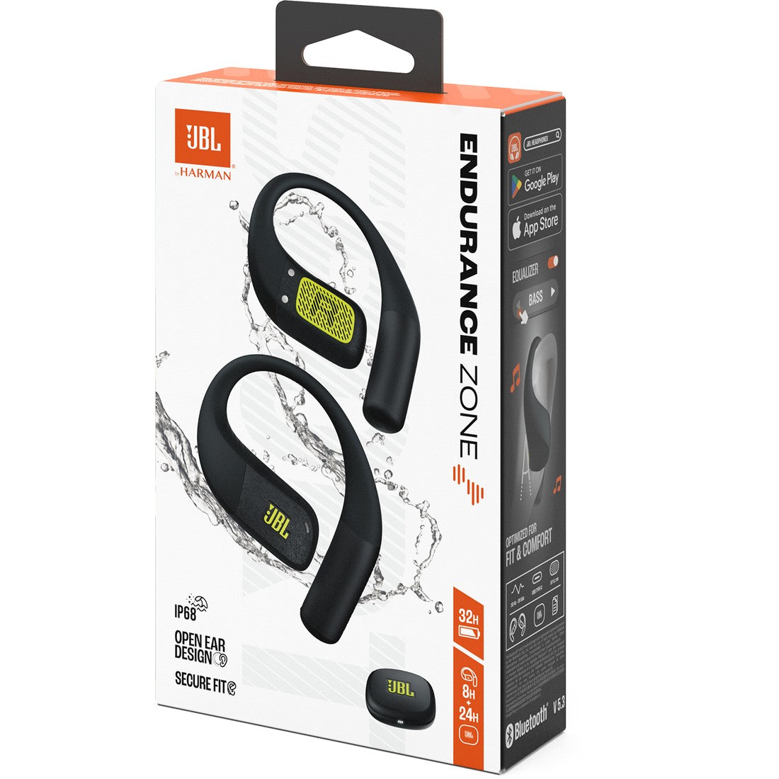 JBL Endurance Zone - Black / Lime - True Wireless open-ear sport headphones - Detailshot 15