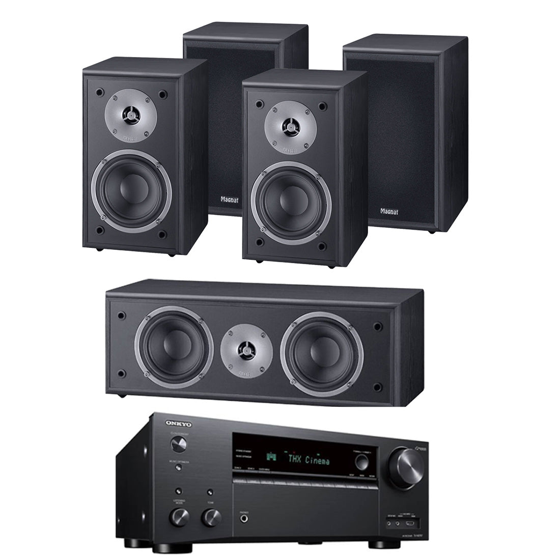 Onkyo TX-NR797 9.2-Channel Smart Home Theatre SMART A/V Receiver | Magnat Monitor Supreme MSB102B Bookshelf Speakers - Pair x2 | MSC252B Center Channel Speaker Bundle