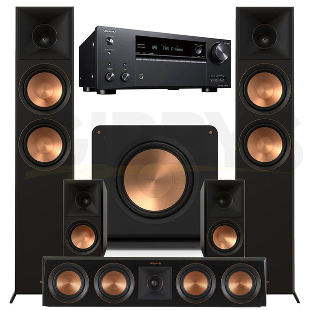 Onkyo TX-NR797 9.2-Channel Smart Home Theatre SMART A/V Receiver | Klipsch RP-6000FBII Reference Premier MK-II 5.1 Speaker Bundle #2