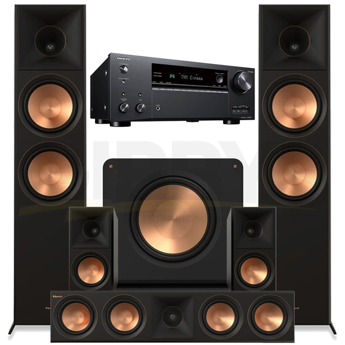 Onkyo TX-NR797 9.2-Channel Smart Home Theatre SMART A/V Receiver | Klipsch RP-8060FABII Reference Premier MK-II 5.1 Speaker Bundle #2