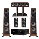 Anthem MRX 1140 Receiver | Paradigm Founder 80F Floor Standing Speakers | Founder 90C Center Channel | Founder 70LCR Bookshelf Speakers - Walnut - Bundle