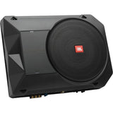 BassPro SL2 - Black - Add high-performance bass with a low-profile woofer enclosure - Self-Powered, 8" (200mm) low-profile  under seat subwoofer system - Detailshot 3