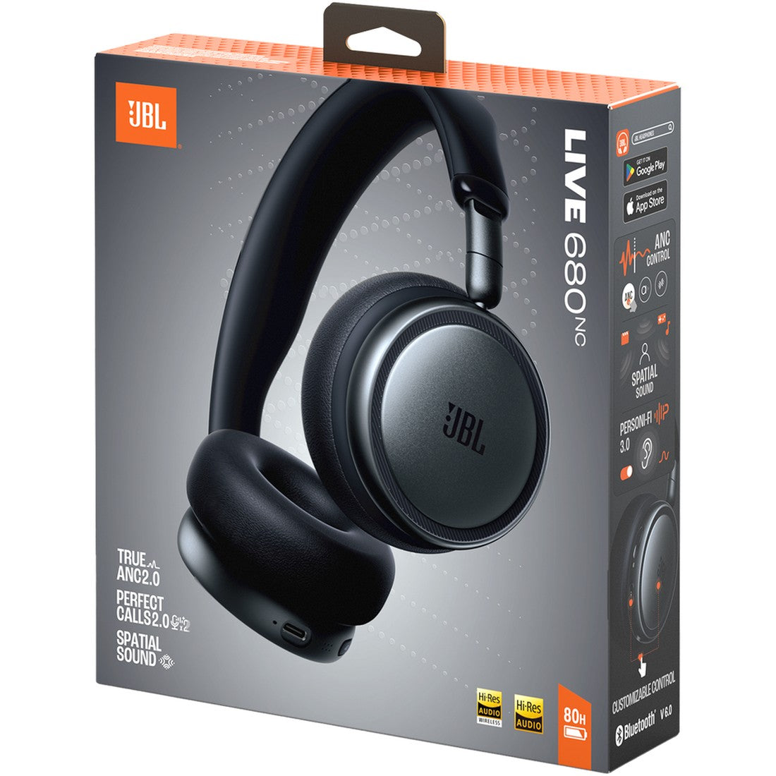 JBL Live 680NC Wireless On-Ear Noise Cancelling Headphones