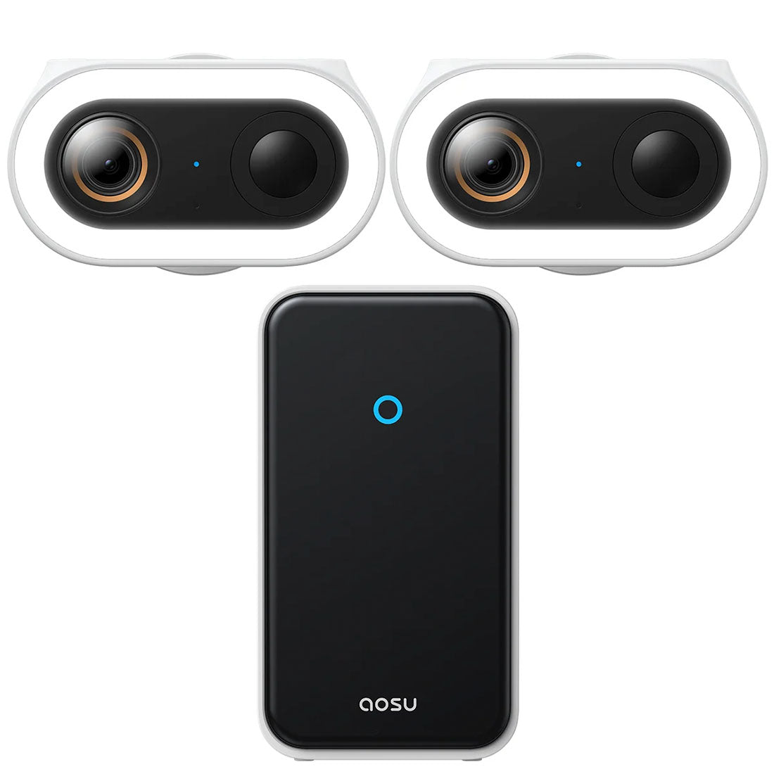 AOSU C8S2H P1 Max Solar Powered 4K Outdoor Security Camera Bundle with Cortex Hub - 2 Cameras